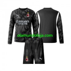 Camisola AC Milan Guarda-redes Criança Equipamento Primeiro 2024-2025 Manga Comprida